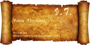 Vass Tirzusz névjegykártya
